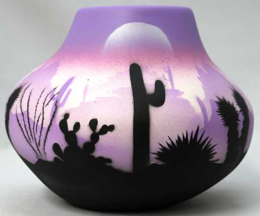 45057 Purple Sonora Desert  7 1/2 x 6 Bowl