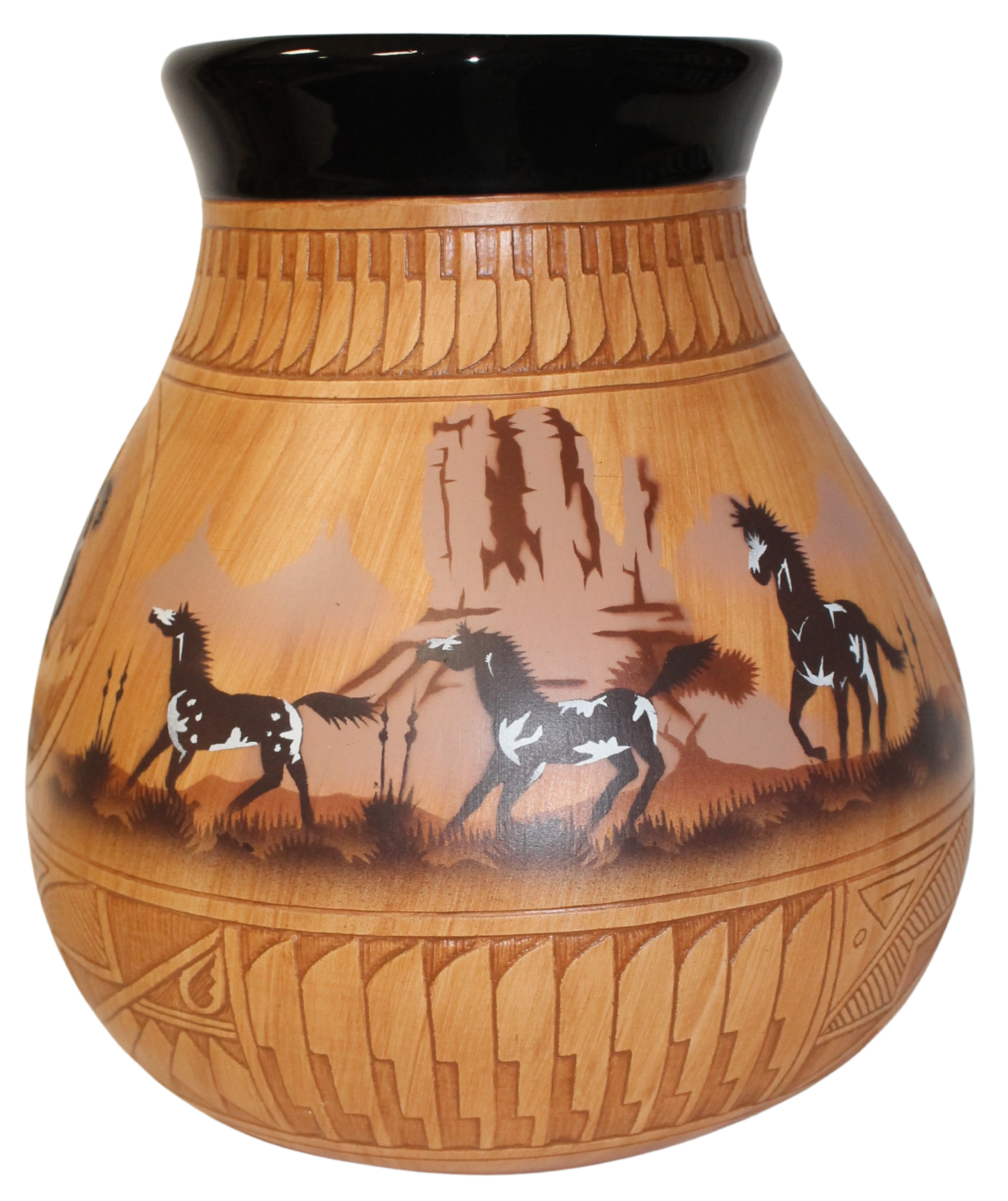 Woodgrain Finish Collector Piece by James Benally - (JBW52143)