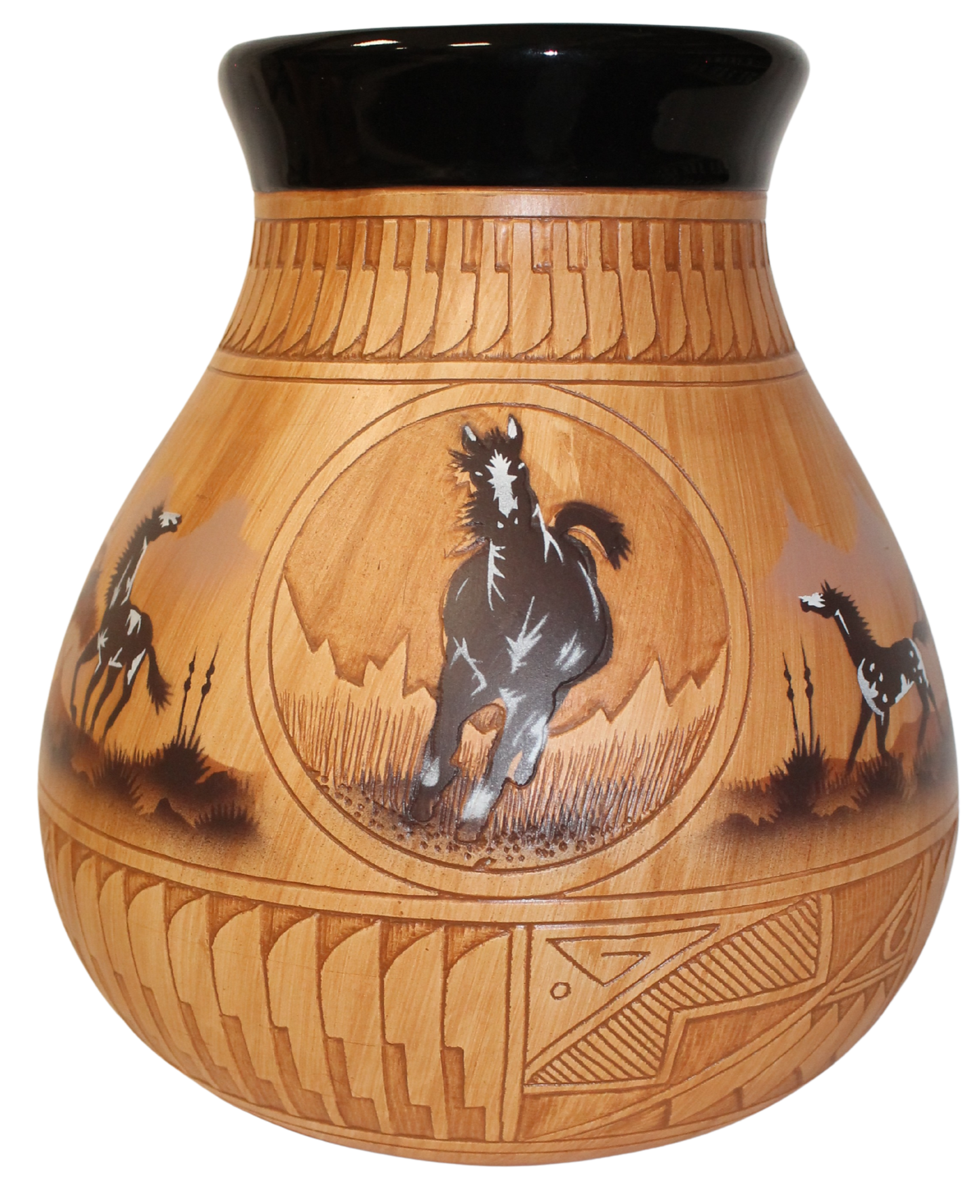 Woodgrain Finish Collector Piece by James Benally - (JBW52143)