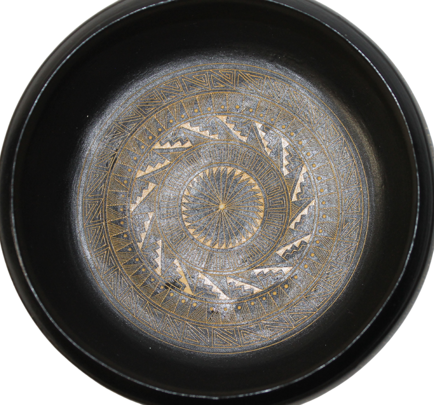 Authentic Two Tone Etched Collector Piece by Leo Blackhorse -(LBW859A) HAND THROWN