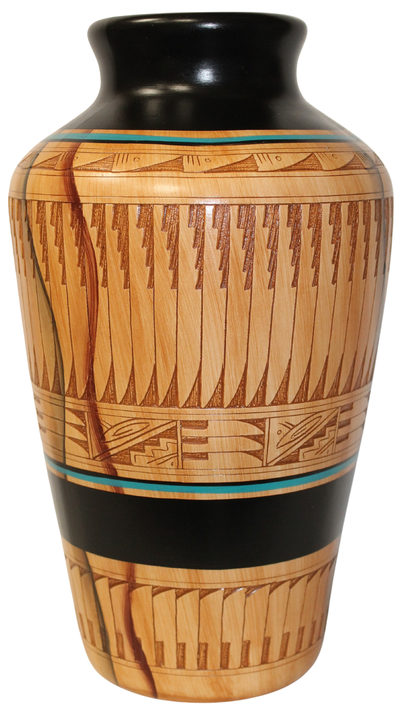 Authentic Navajo Etched Collector Piece by Dwayne Blackhorse -(DBW-M98-198A)