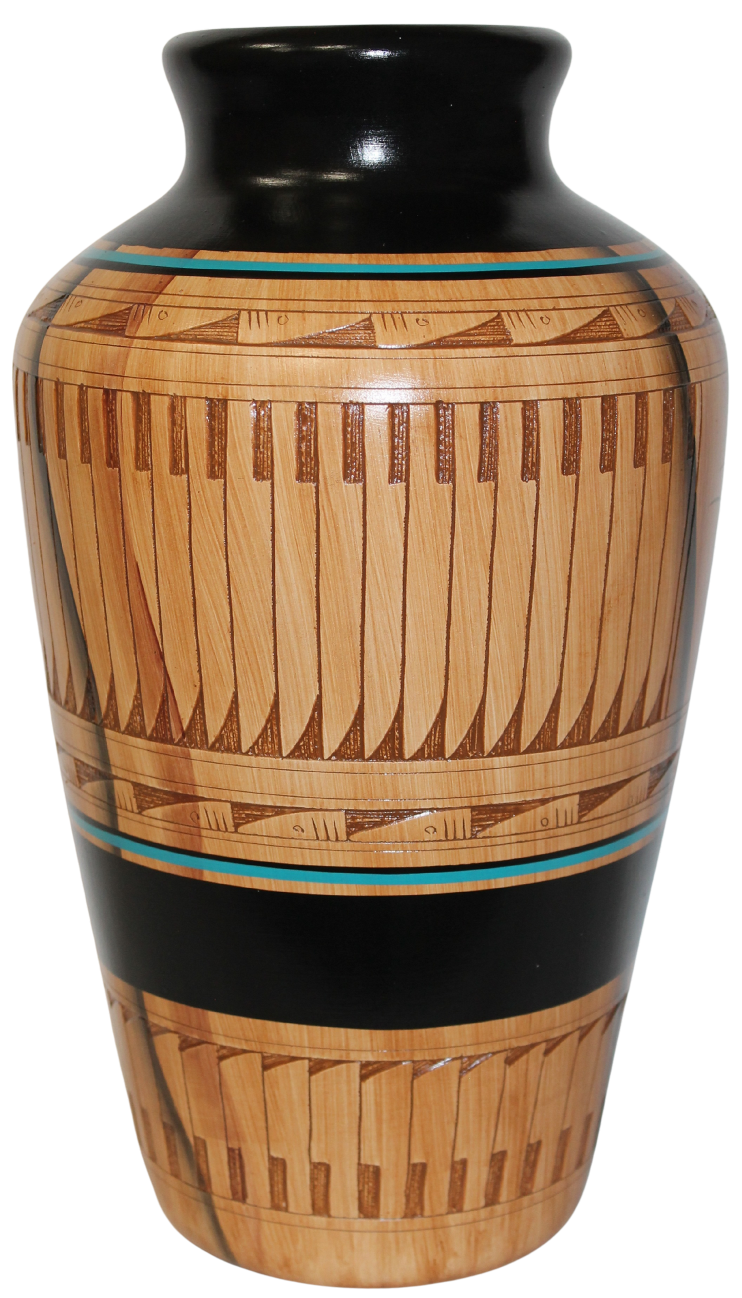 Authentic Navajo Etched Collector Piece by Dwayne Blackhorse -(DBW198B)