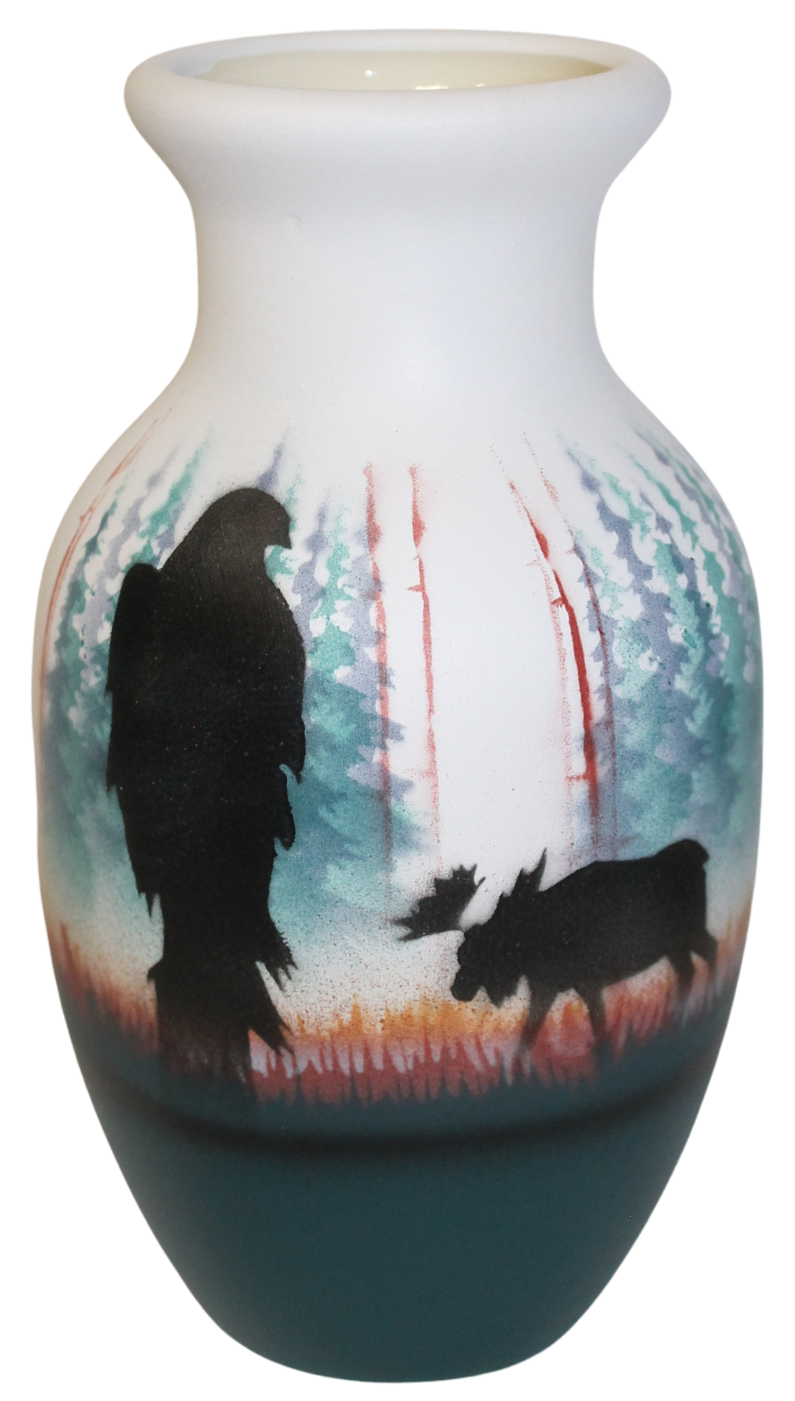 MSS1 Morning Mist -Moose 3 1/2 x 6 Bud Vase
