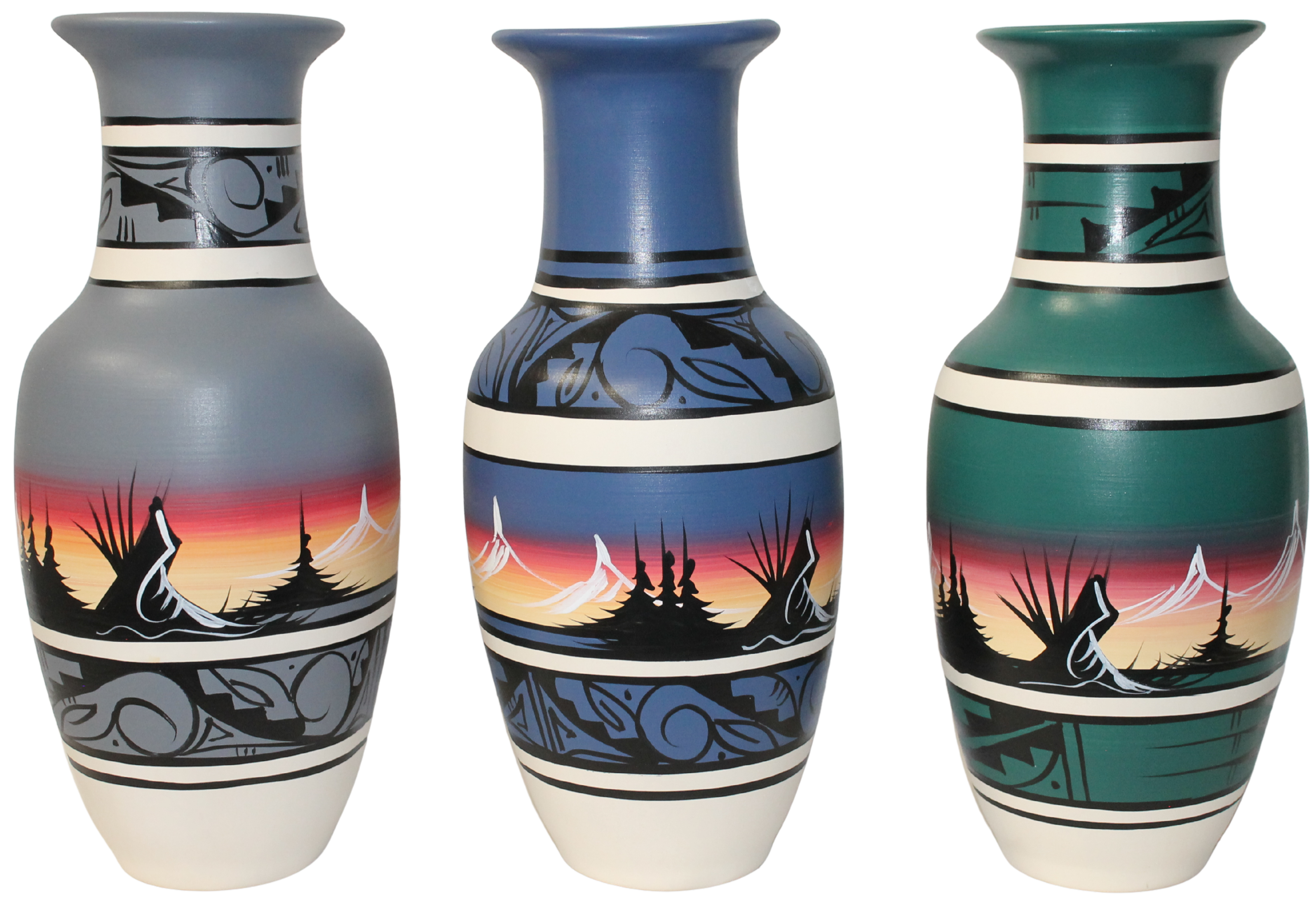 12080 Mountain Rainbow 6 x 14 Chimney Vase – CMPottery
