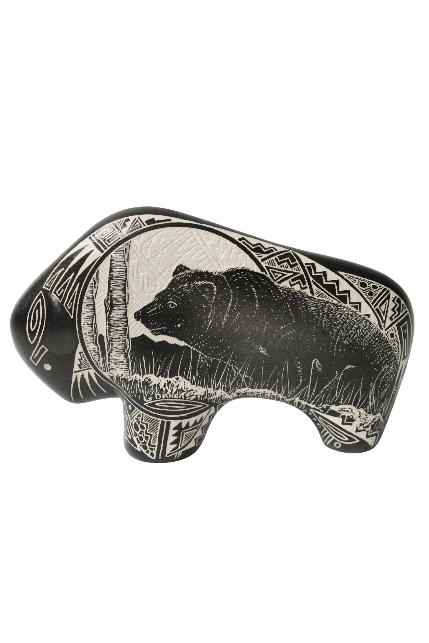 Single Etched Collector Buffalo by Leo Blackhorse -(lbw110bb)