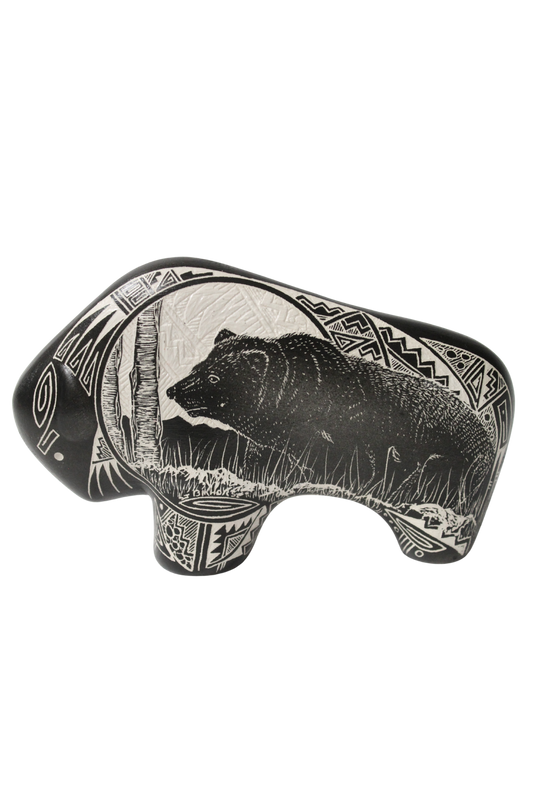 Single Etched Collector Buffalo by Leo Blackhorse -(lbw110bb)