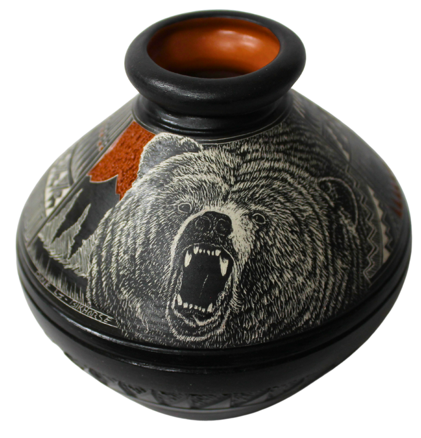Two Tone and Deep Etched Collector Piece by Leo Blackhorse -(LBW780A)