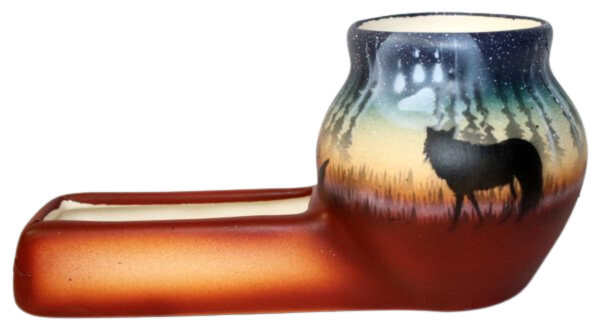 WSDC Woodland Shadows - Wolf 7 1/2 x 3 1/2 Desk Caddy