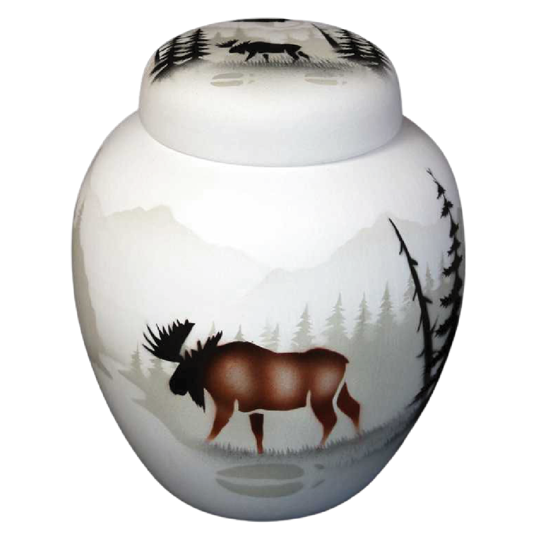 60090 High Country Tracks Moose 6 1/2 x 7 1/2 Jar w/Lid