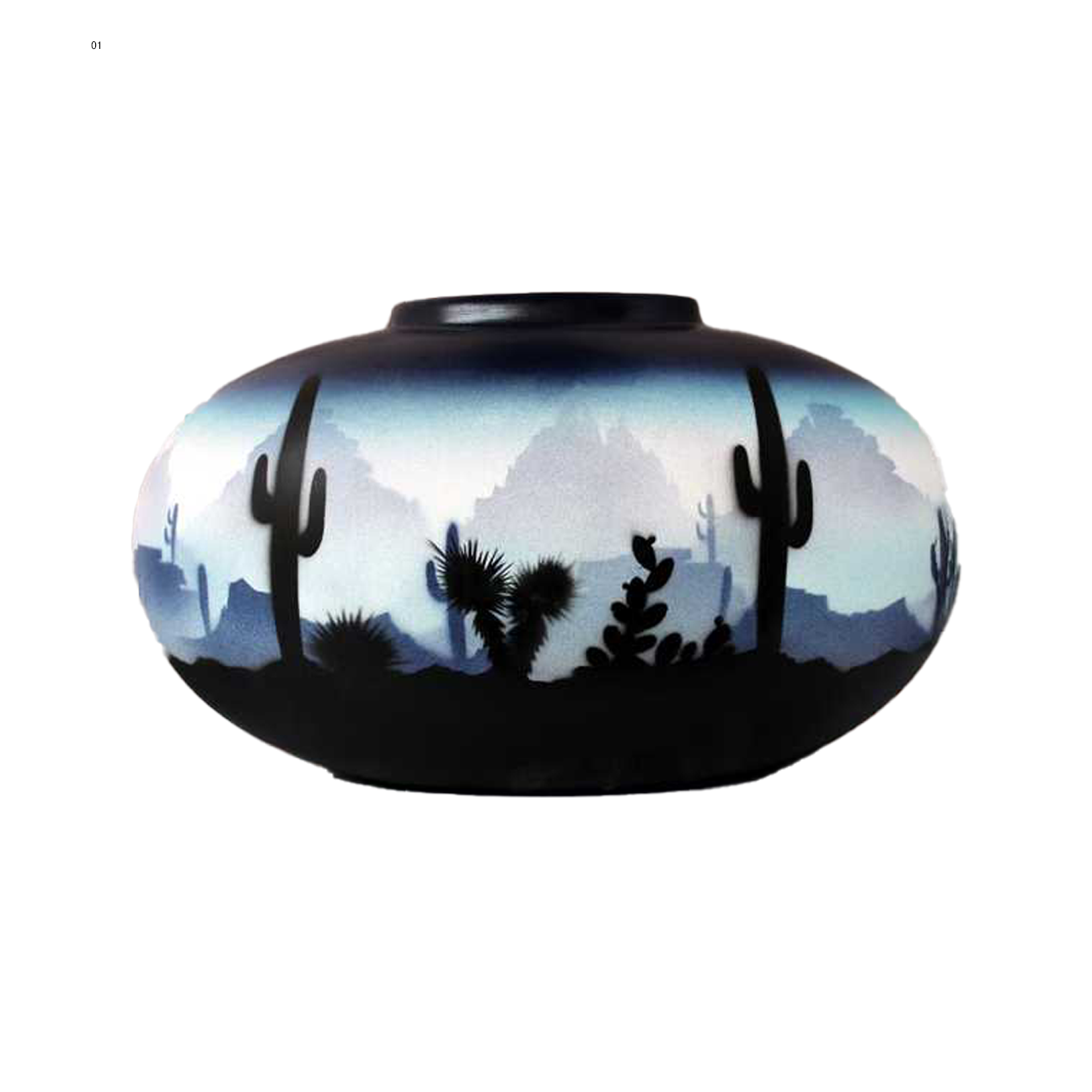 44142 Blue Sonora Desert 16 1/2 x 10 1/2 Pillow Vase