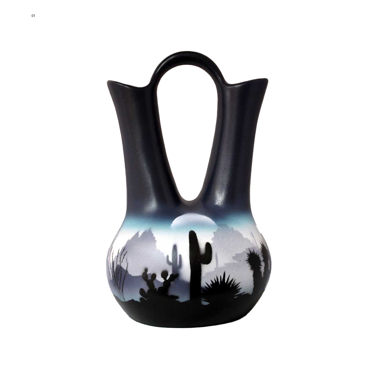 44065 Blue Sonora Desert 7 1/2 x 12 Wedding Vase