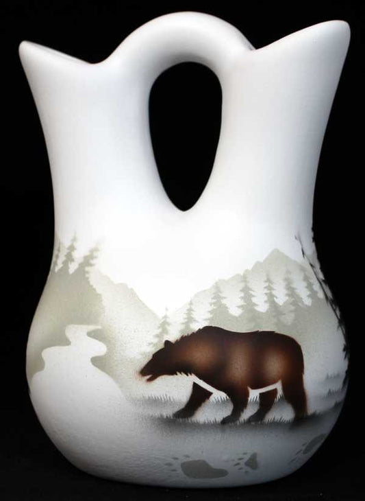 62025 High Country Tracks Bear 5 1/2 x 8 Wedding Vase