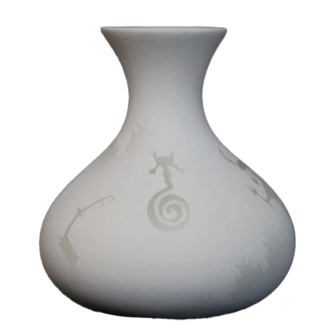 30135 Ancient Shadows 3 1/2 x 4 1/2 Ball Vase