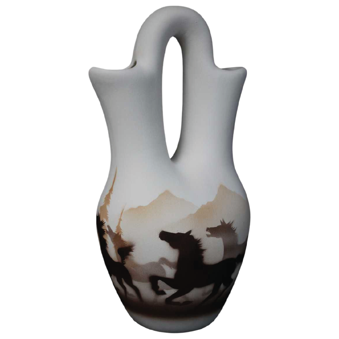 33018 Wild Horses 5 1/2 x 10 1/2 Wedding Vase