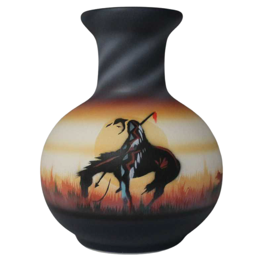 End of the Trail 5 1/2 x 7 1/2 Flower Vase - (ETL1)