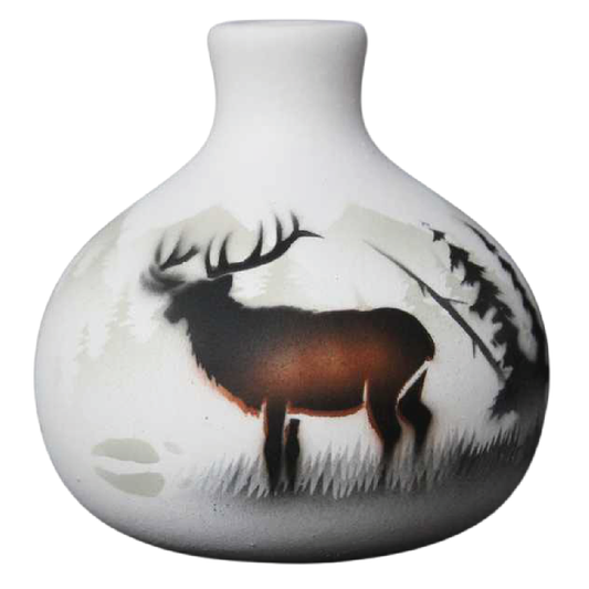 High Country Tracks Elk 3 1/2 x 3 1/2 Ball Vase -(63083)