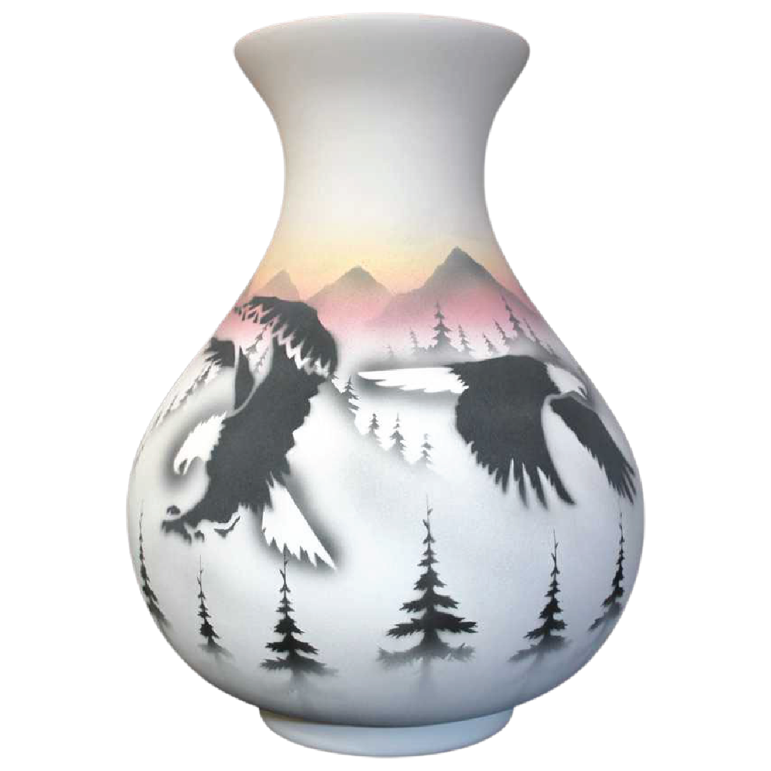 Sacred Messenger 10 1/2 x 14 1/2 Vase -(36136)