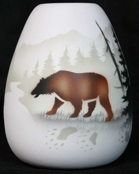 62015 High Country Tracks Bear 4 x 5 1/2 Vase