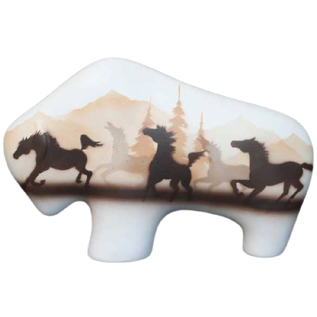 33156 Wild Horses 6 1/2 Petite Buffalo