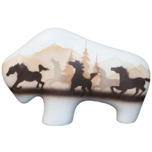 33156 Wild Horses  6 1/2 Petite Buffalo