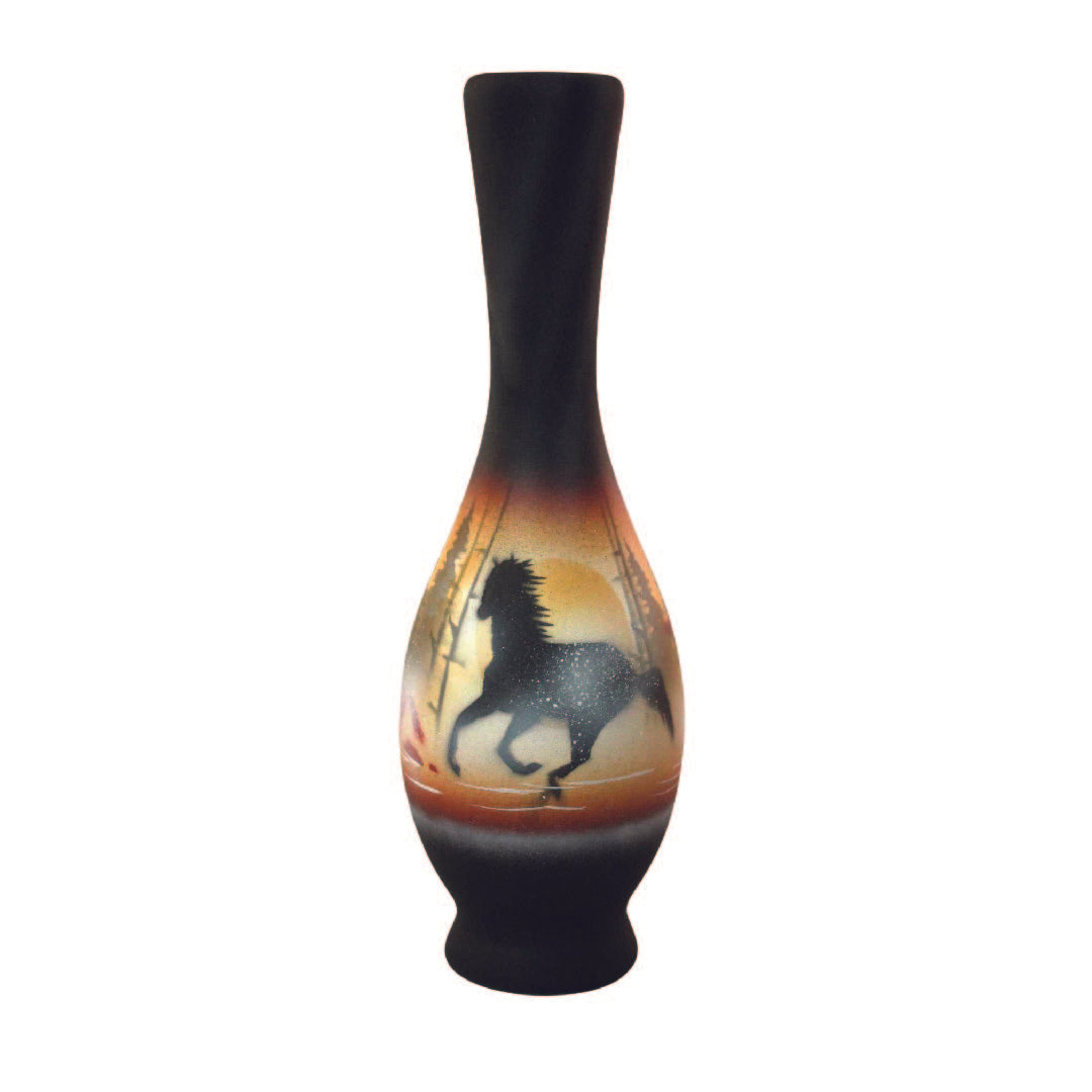 BFM4 Born Free Horses 3 x 8 Bud Vase