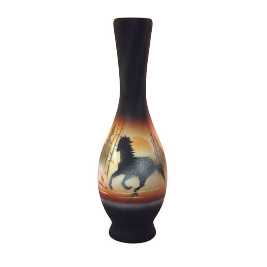 BFM4 Born Free Horses 3 x 8 Bud Vase