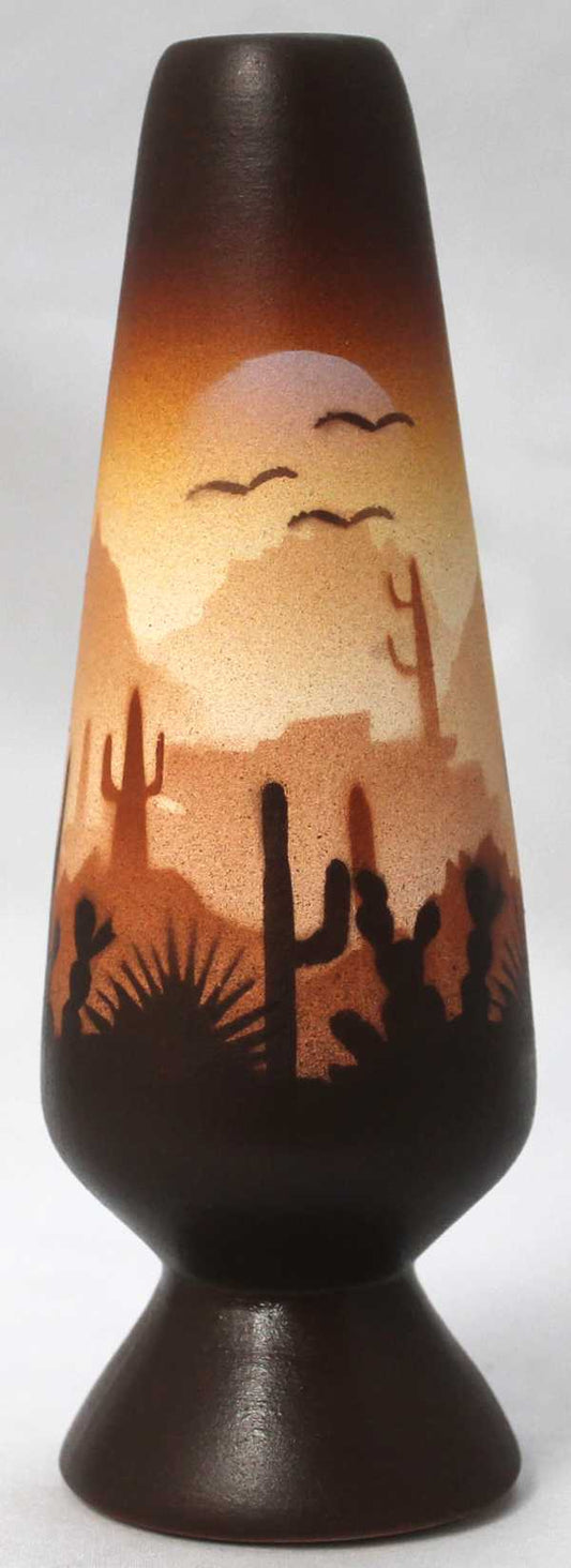 Brown Sonora Desert  2 x 6 Bud Vase -(46077)