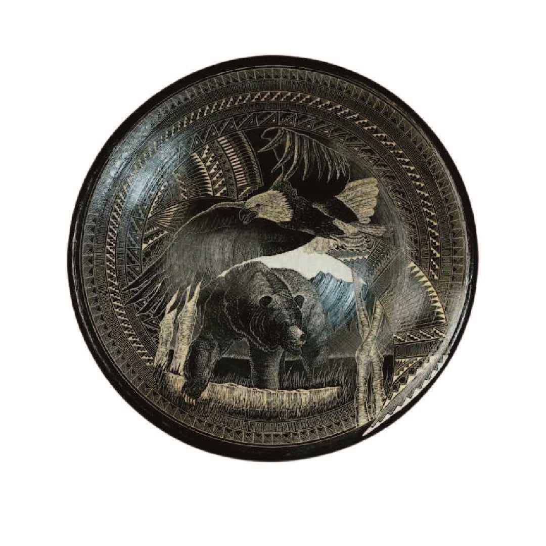 LBW625A Authentic Two Tone Etched Collector Piece by Leo Blackhorse