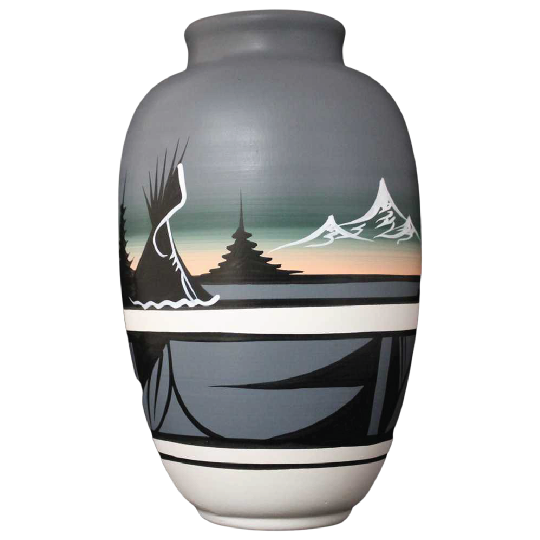 12033 Mountain Rainbow 6 x 10 Ginger Jar