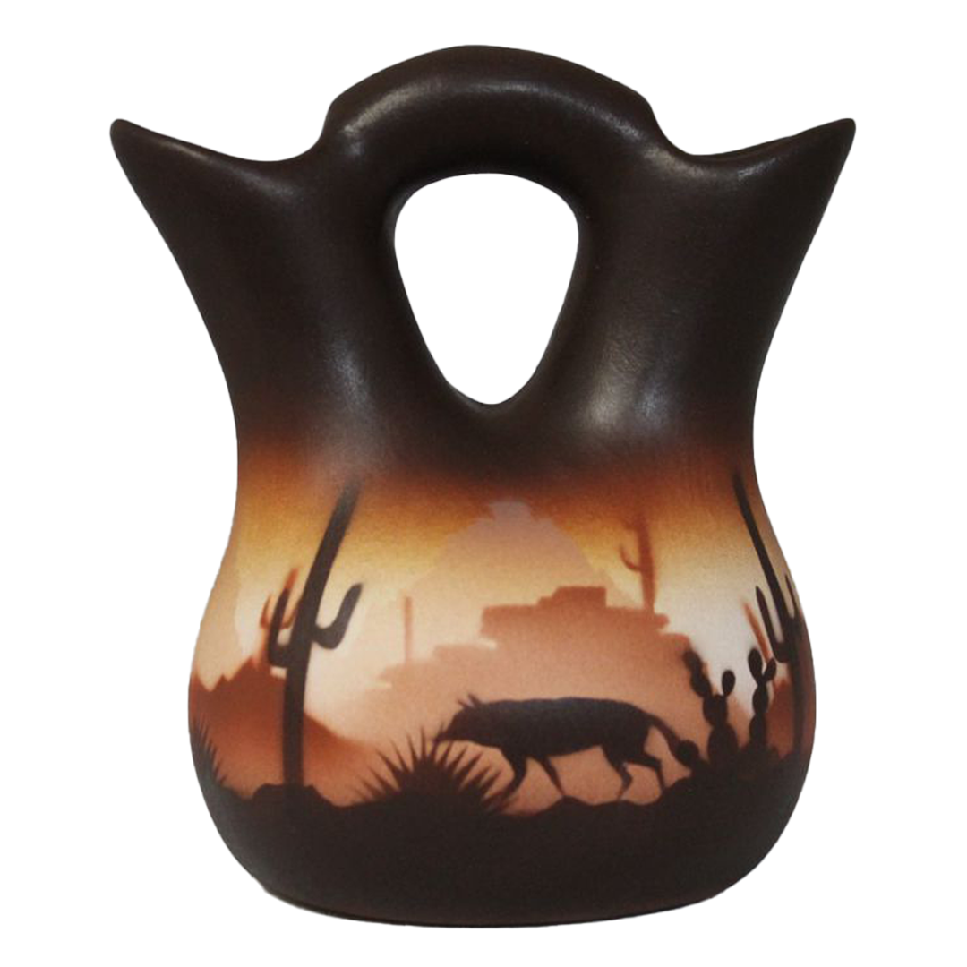 46023 Brown Sonora Desert 4 1/2 x 5 1/2 Wedding Vase