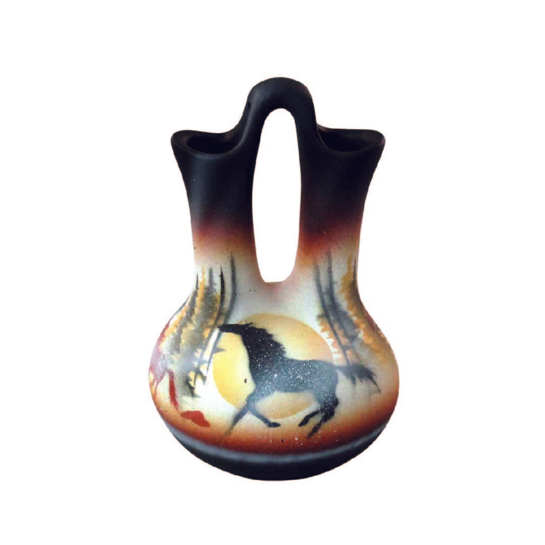 BFS7 Born Free Horses 3 x 5 1/4 Wedding Vase