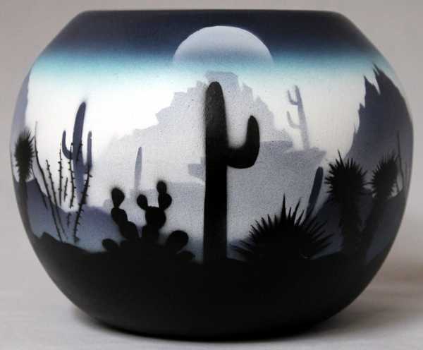 44089 Blue Sonora Desert 6 x 5 Bowl
