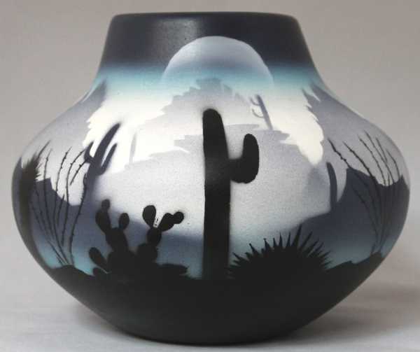 44057 Blue Sonora Desert 7 1/2 x 6 Bowl