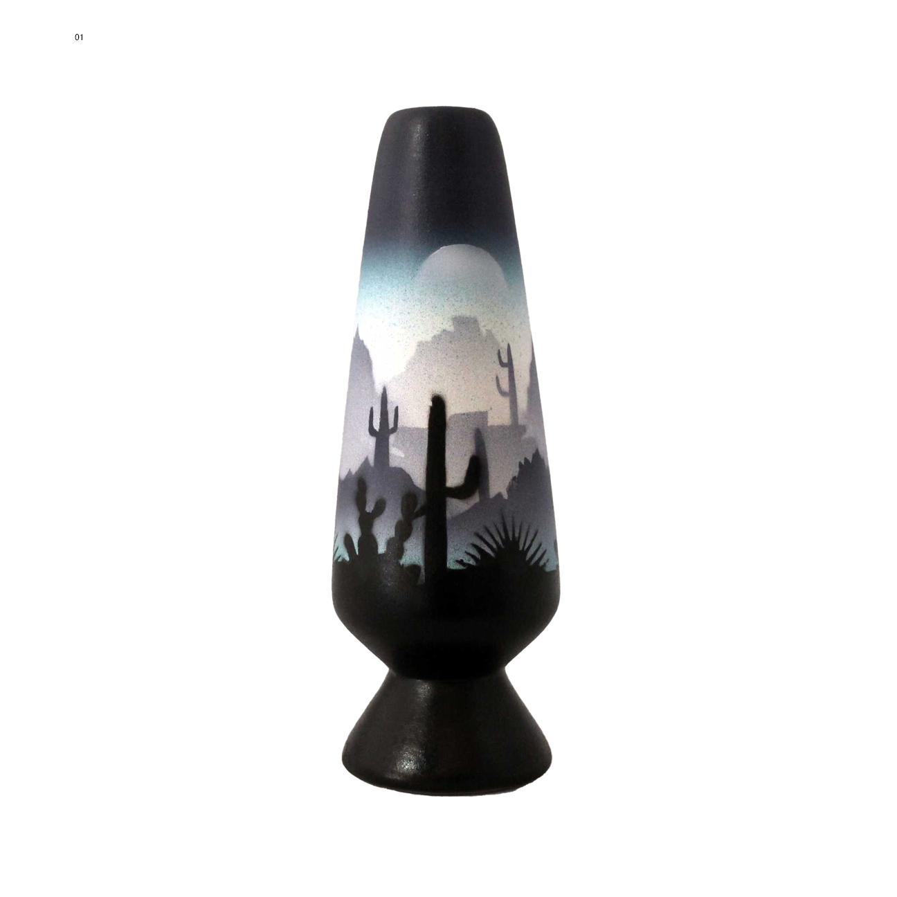 44077 Blue Sonora Desert 2 x 6 Bud Vase