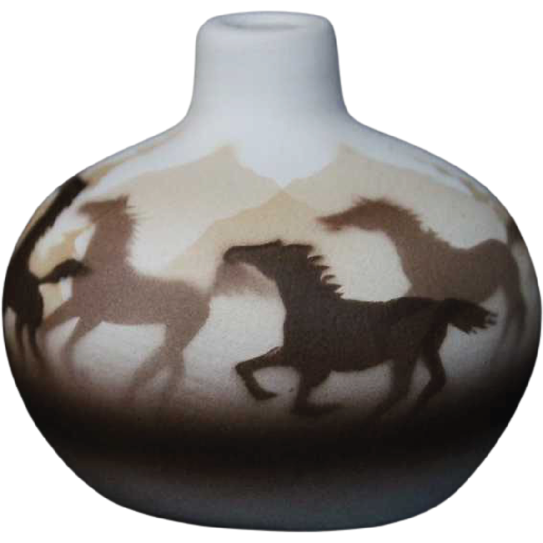 33126 Wild Horses Mini Pot