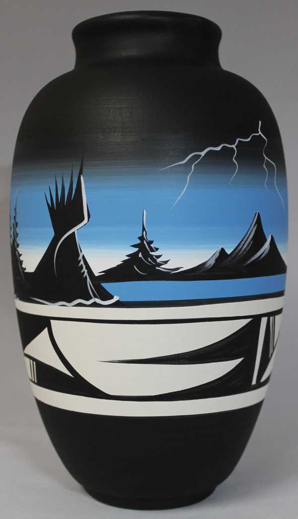 23033 Mountain Storm 6 x 10 Ginger Jar