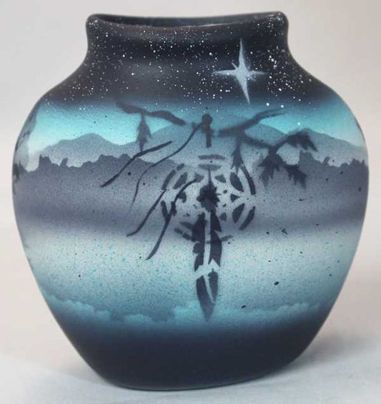 38141 Native Dream  3 x 3 Pillow Vase