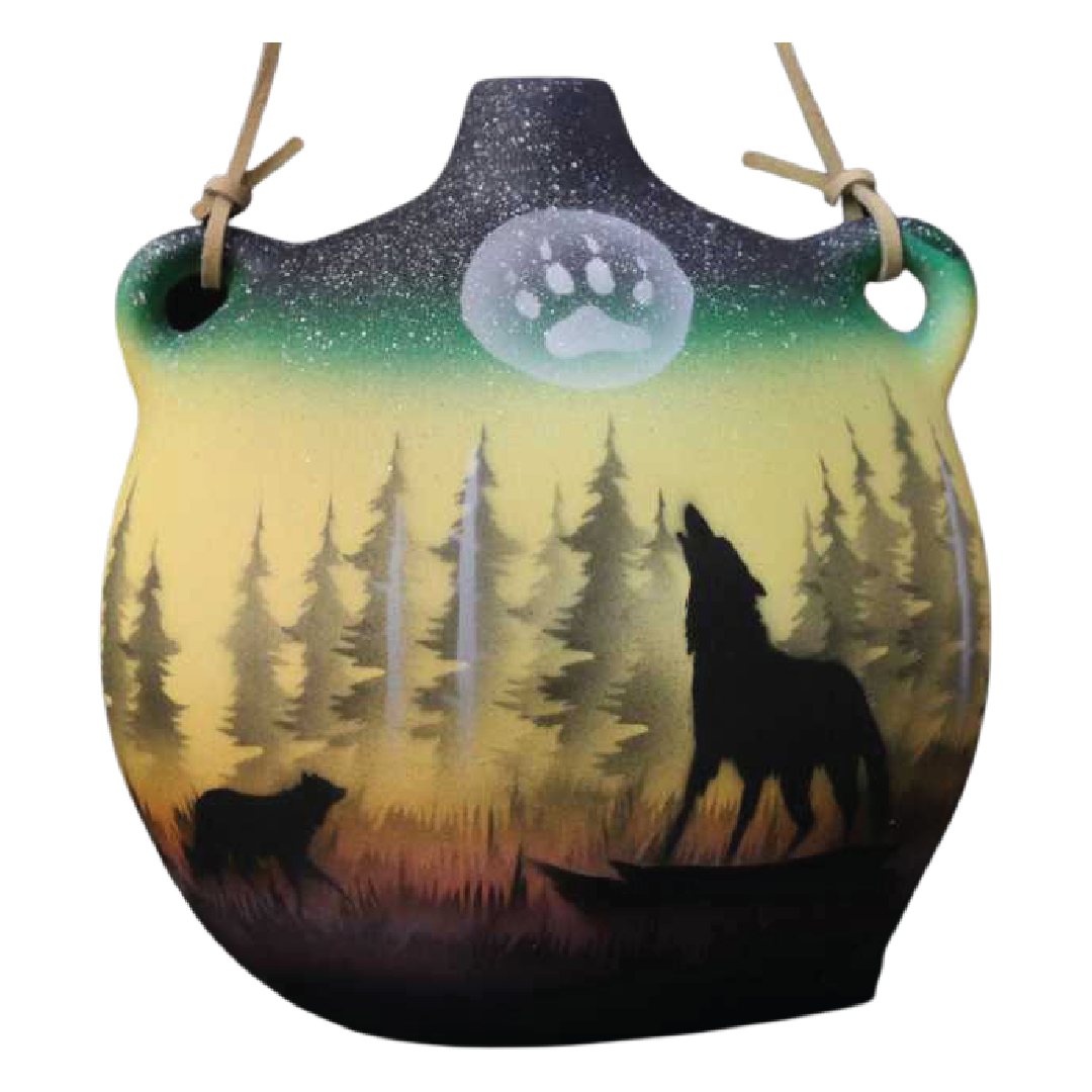 WSL4 Woodland Shadows - Wolf 7 1/2 x 7 1/2 Canteen