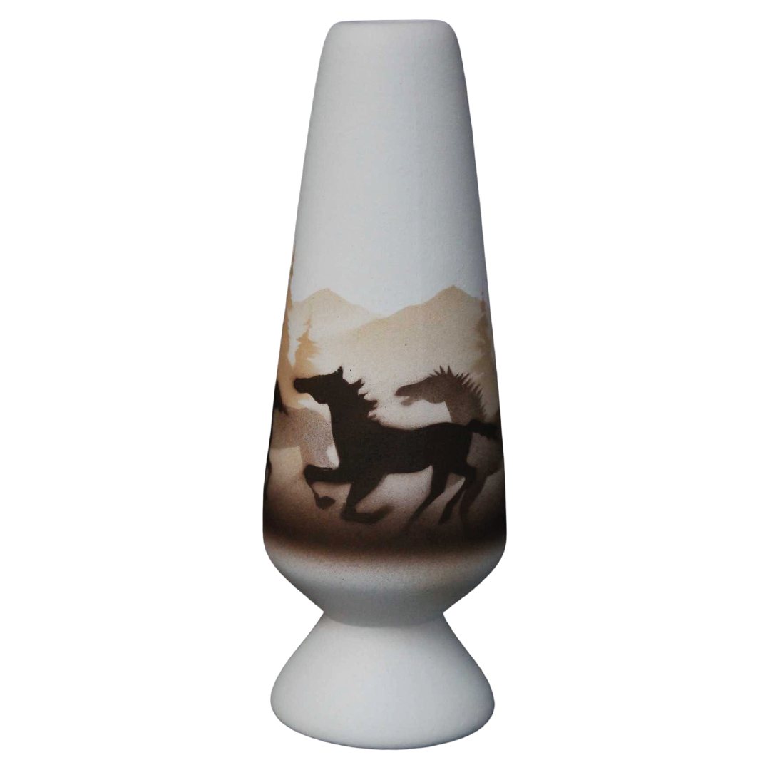33077 Wild Horses 2 x 6 Bud Vase