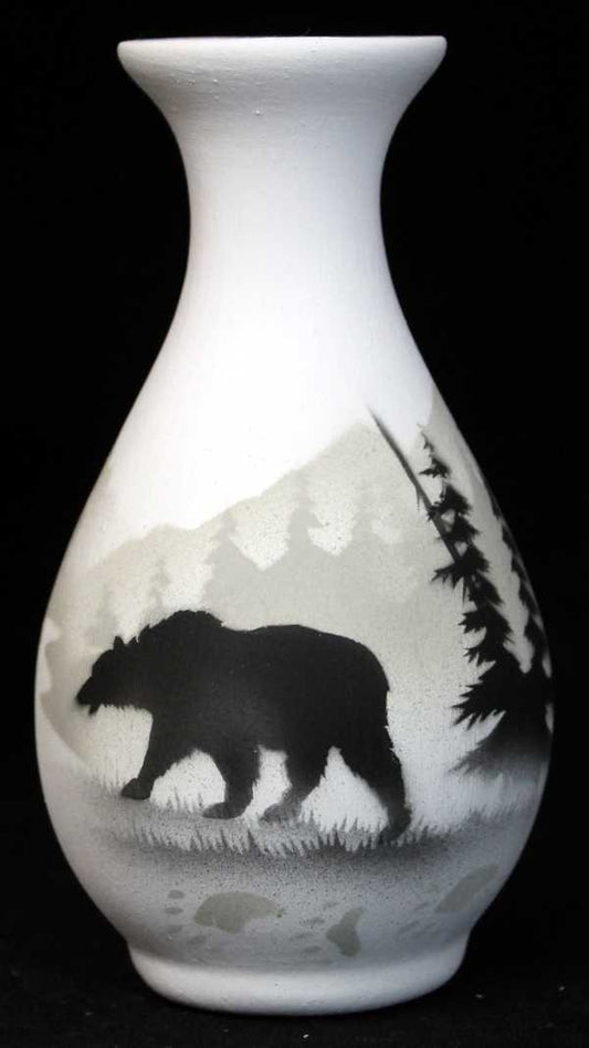 62076 High Country Tracks Bear 2 1/2 x 5 Bud Vase