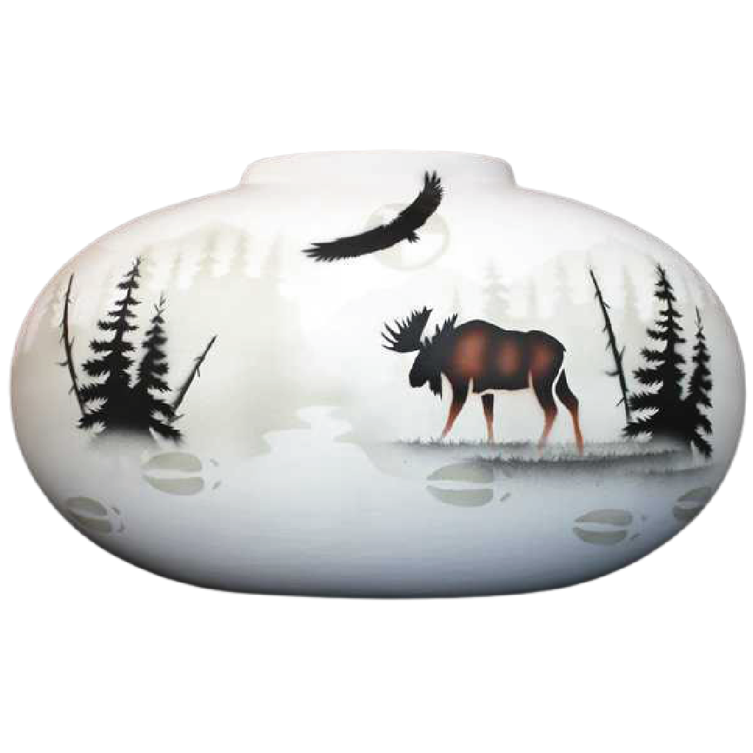High Country Tracks Moose 16 1/2 x 10 1/2 Pillow Vase -(60142)