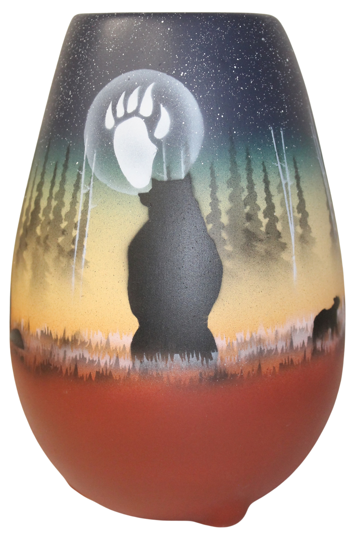 39091 Woodland Shadows - Bear 6 x 8 1/2 Vase