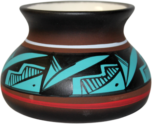 42147 Cindy Blackhorse ACCENTS 4 1/2 x 3 Candle Pot