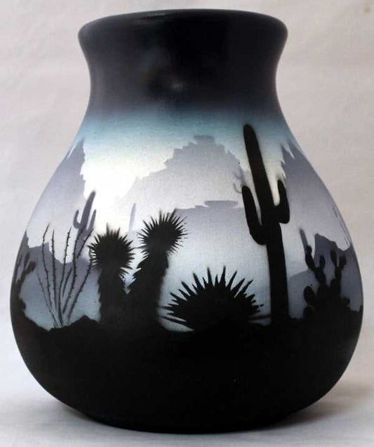 44052 Blue Sonora Desert  8 1/2 x 9 1/2 Pot