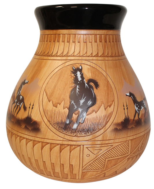 Woodgrain Finish Collector Piece by James Benally - (JBW52143)