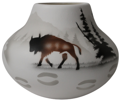 54057 High Country Tracks Buffalo 7 1/2 x 6 Bowl
