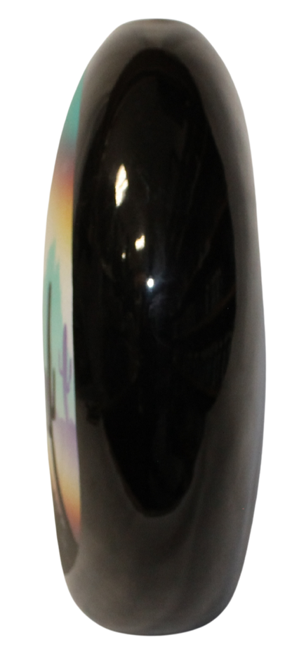Black Glaze Sonora Desert Pillow Vase 11x4x11 LWH