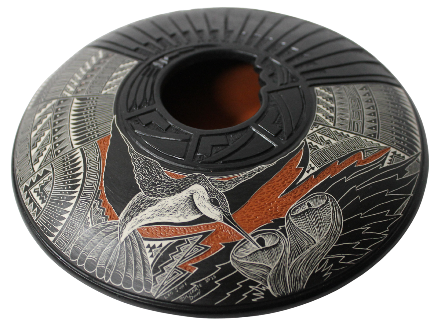 Two Tone and Deep Etched Collector Piece by Leo Blackhorse -(LBW880A)