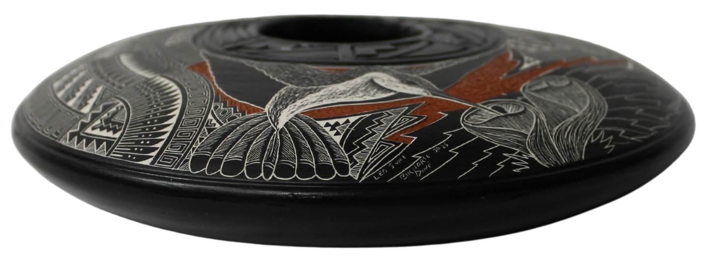 Two Tone and Deep Etched Collector Piece by Leo Blackhorse -(LBW880A)