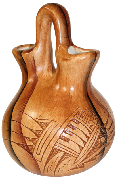 Butterfly Wedding Vase - Collector by Dwayne Blackhorse -(DBW25WVButterfly)